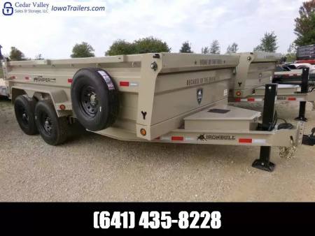New 2026 Iron Bull 83x14 DTB Sniper Series Dump Trailer with 14,999 lb. GVWR, Hydraulic Jack, 14 Ply Tires and More!