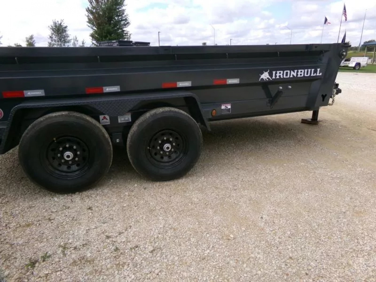 New 2026 Iron Bull 83 x 14 DWB Dump Trailer-14,999 lb. GVWR in Gray