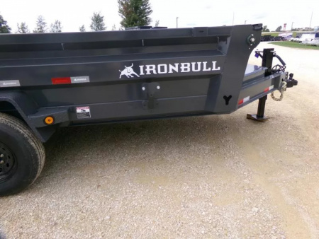 New 2026 Iron Bull 83 x 14 DWB Dump Trailer-14,999 lb. GVWR in Gray