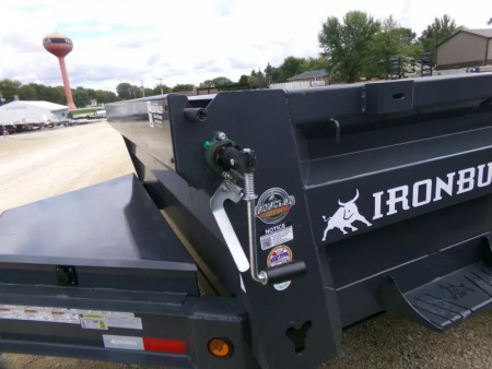 New 2026 Iron Bull 83 x 14 DWB Dump Trailer-14,999 lb. GVWR in Gray