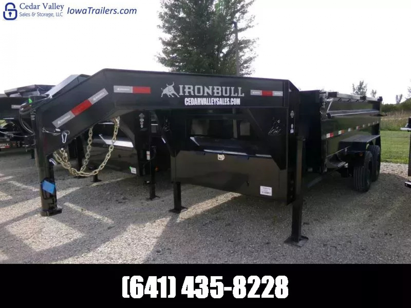 New 2026 Iron Bull 83 x 16 DHG-Gooseneck Dump Trailer, 22K GVWR with 3' Sides, Hydraulic Jacks, 4 Button Wireless Remote Dump Trailer