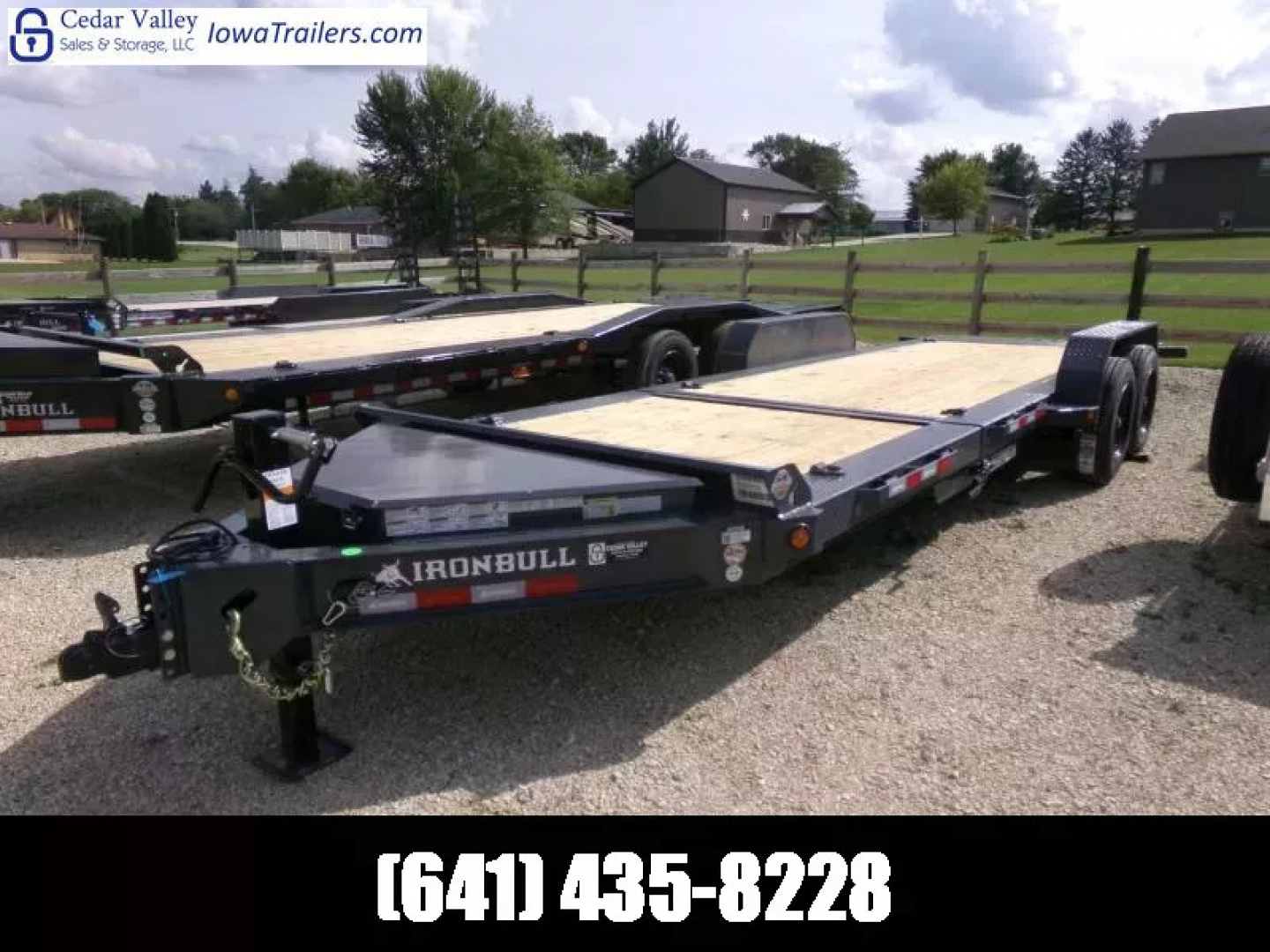 New 2026 Iron Bull 81 x 22 Tilt Bed (16 +6) with 16K GVWR-Gray Equipment Trailer