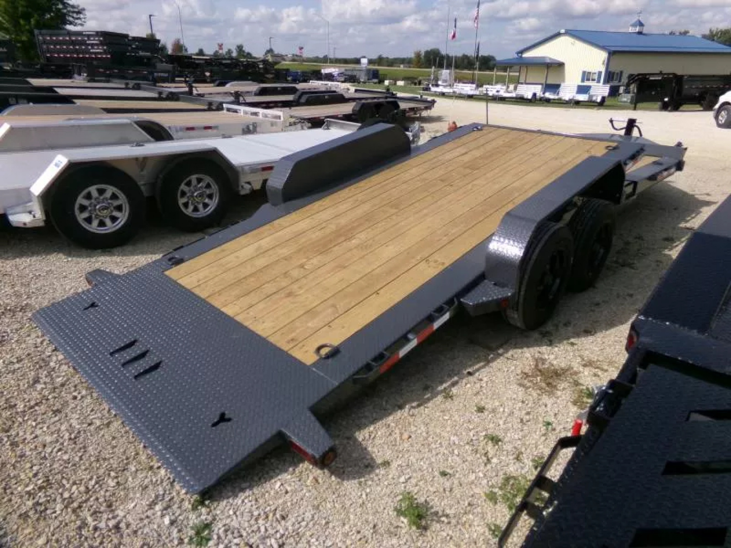 New 2026 Iron Bull 81 x 22 Tilt Bed (16 +6) with 16K GVWR-Gray Equipment Trailer