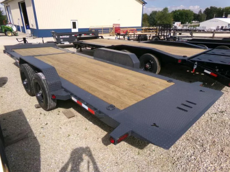 New 2026 Iron Bull 81 x 22 Tilt Bed (16 +6) with 16K GVWR-Gray Equipment Trailer