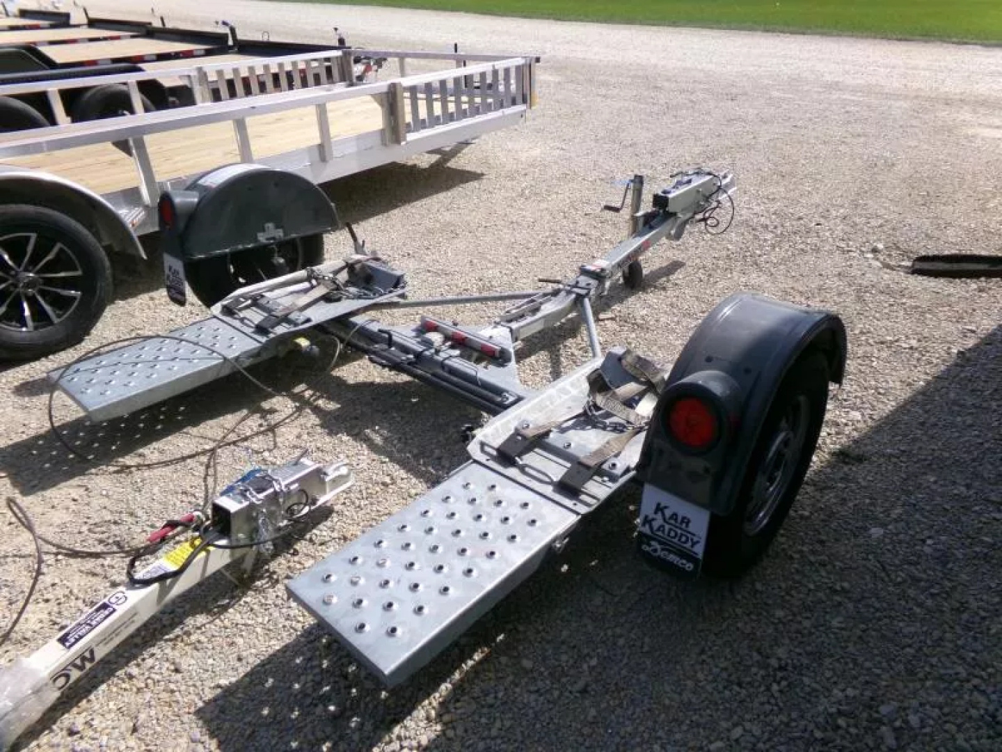 Used 2013 Demco USED KarKaddy SS-Galvanized Tow Dolly with 3500lb. GVWR and Surge Brakes Tow Dolly