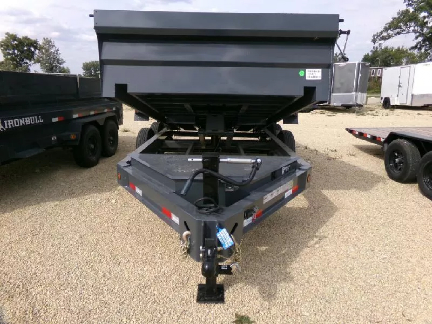 New 2026 Iron Bull 83 x 14 DWB Dump Trailer-14,999 lb. GVWR in Gray