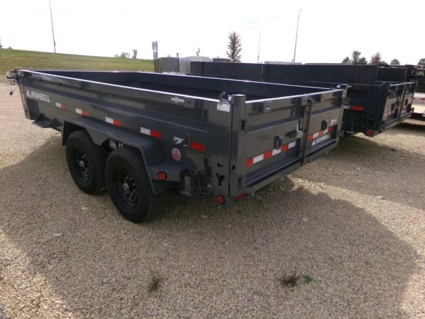 New 2026 Iron Bull 83 x 14 DWB Dump Trailer-14,999 lb. GVWR in Gray