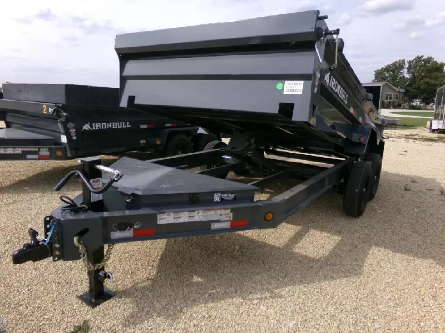New 2026 Iron Bull 83 x 14 DWB Dump Trailer-14,999 lb. GVWR in Gray