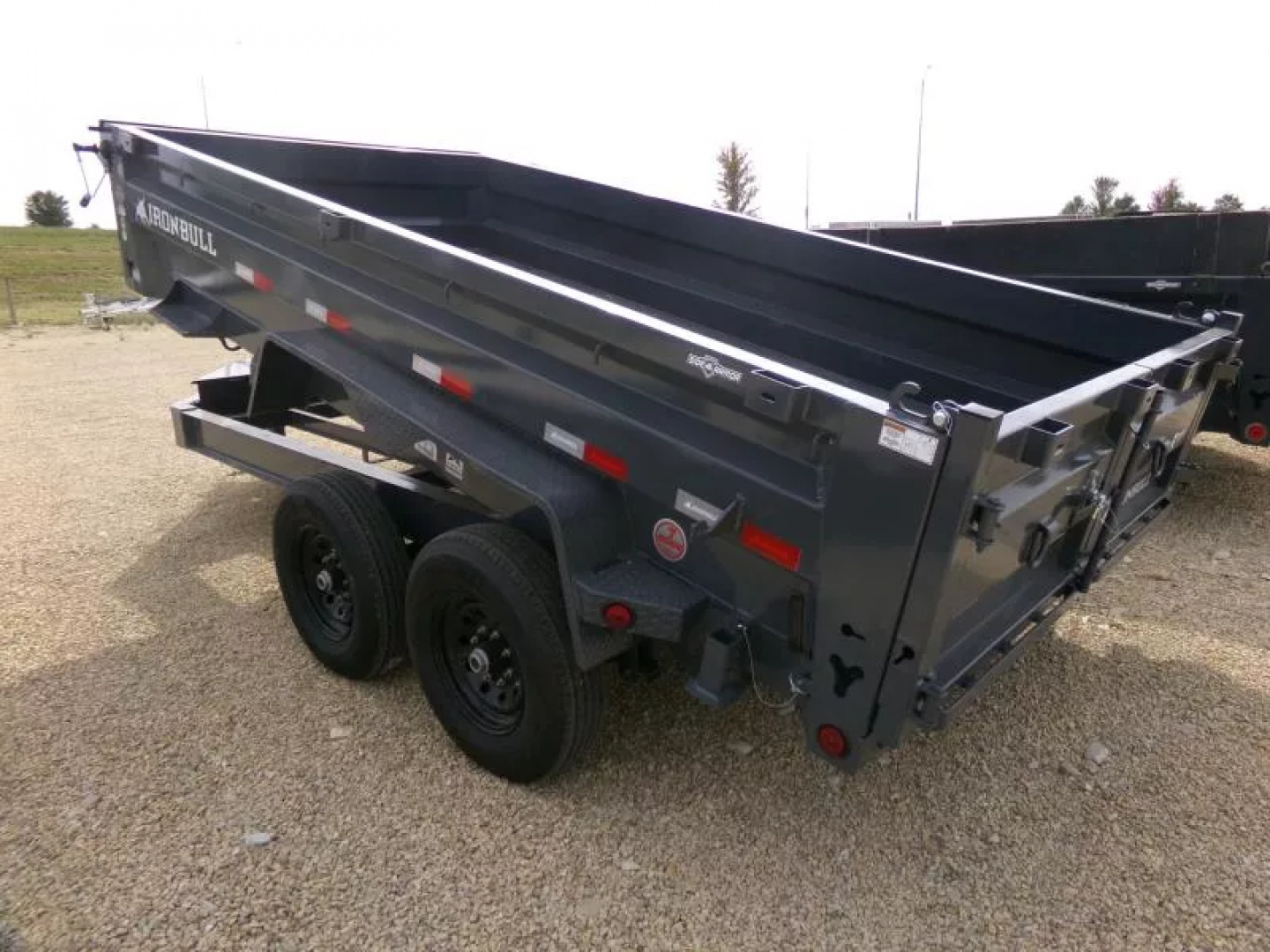 New 2026 Iron Bull 83 x 14 DWB Dump Trailer-14,999 lb. GVWR in Gray