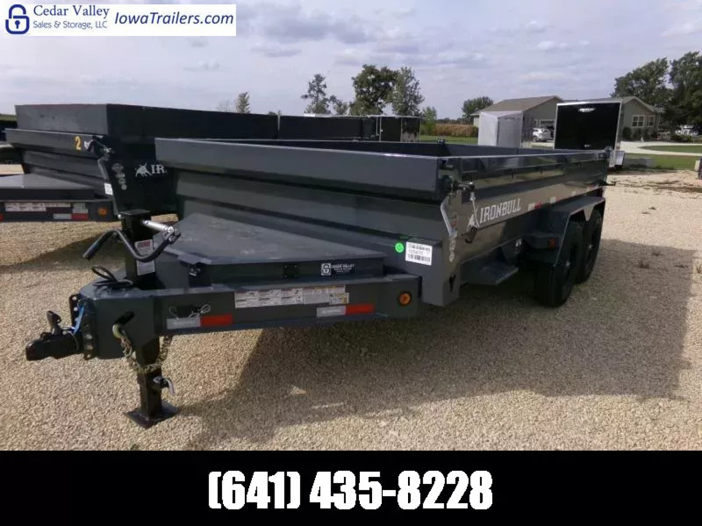 New 2026 Iron Bull 83 x 14 DWB Dump Trailer-14,999 lb. GVWR in Gray