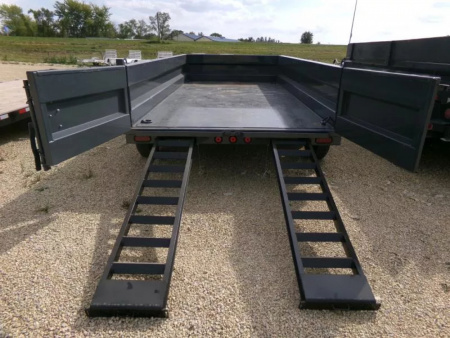 New 2026 Iron Bull 83 x 14 DWB Dump Trailer-14,999 lb. GVWR in Gray