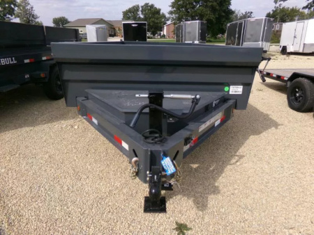 New 2026 Iron Bull 83 x 14 DWB Dump Trailer-14,999 lb. GVWR in Gray