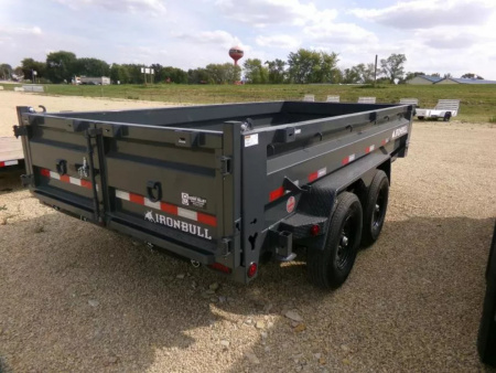 New 2026 Iron Bull 83 x 14 DWB Dump Trailer-14,999 lb. GVWR in Gray