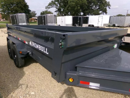 New 2026 Iron Bull 83 x 14 DWB Dump Trailer-14,999 lb. GVWR in Gray