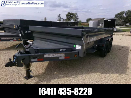 New 2026 Iron Bull 83 x 14 DWB Dump Trailer-14,999 lb. GVWR in Gray