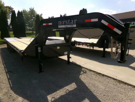 New 2026 Norstar 102 x 25 (20+5) FXG Gooseneck Deckover with 22,000lb. GVWR with Rampage Ramps and Matching Spare