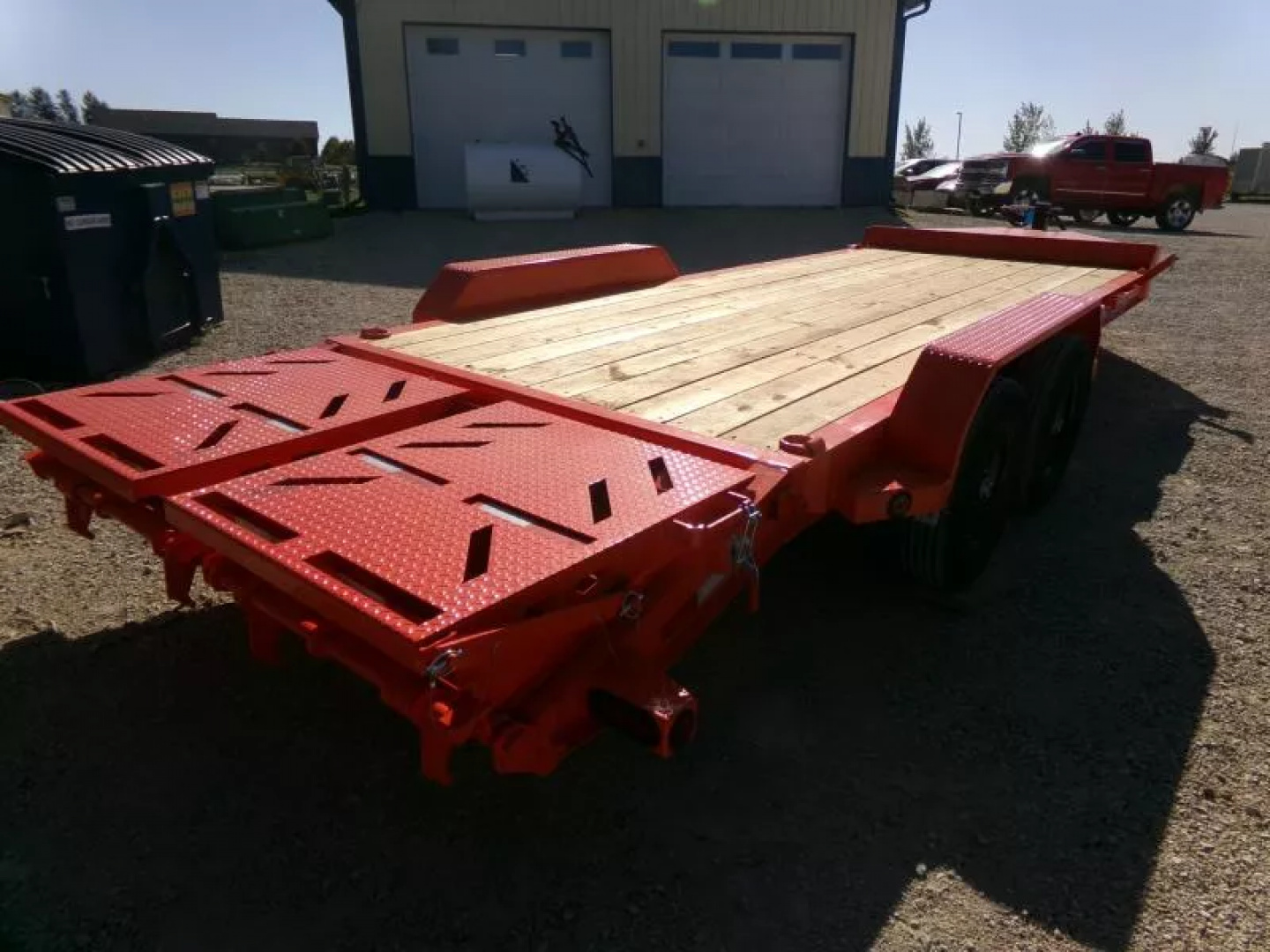 New 2026 Iron Bull 83 x 20 (17+3) EWB Equipment Trailer in Orange with Rampage Ramps and 14K GVWR Flatbed Trailer