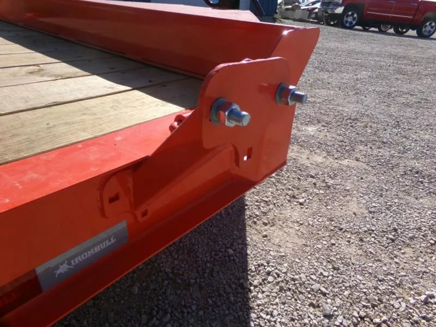 New 2026 Iron Bull 83 x 20 (17+3) EWB Equipment Trailer in Orange with Rampage Ramps and 14K GVWR Flatbed Trailer