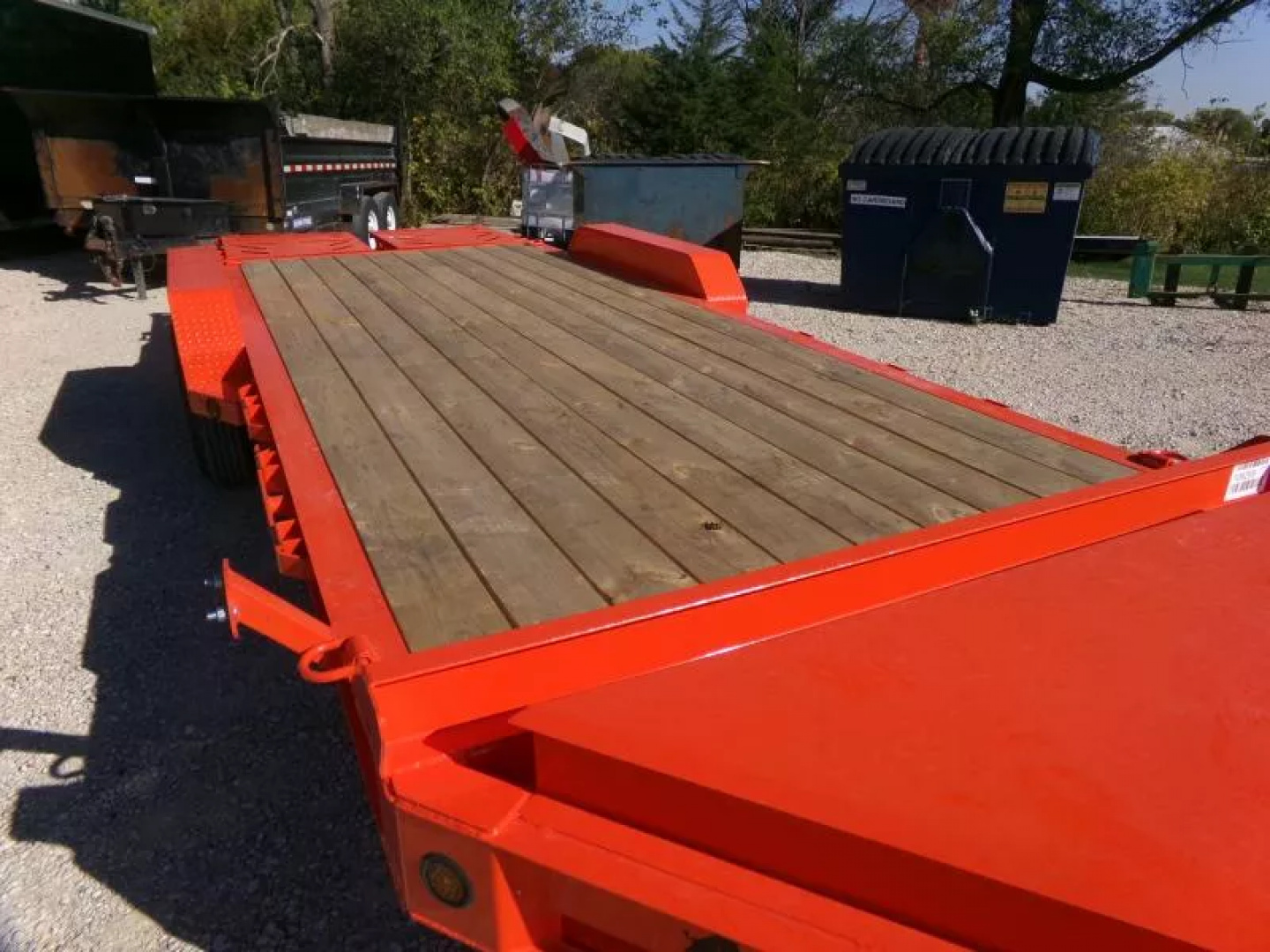 New 2026 Iron Bull 83 x 20 (17+3) EWB Equipment Trailer in Orange with Rampage Ramps and 14K GVWR Flatbed Trailer