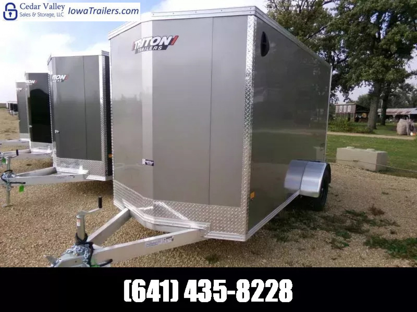 New 2026 Triton Trailers 6' x 12' x 6'4" XLT Single Axle Cargo-Steel Rims and 2990 lb. GVWR