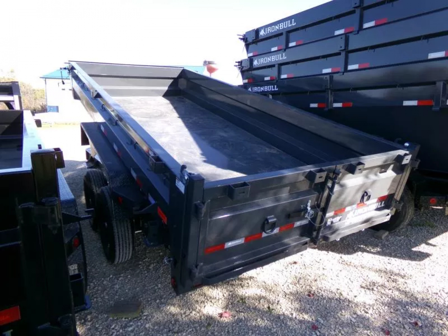 New 2026 Iron Bull 83 x 16 DWB Dump Trailer, 14,999 GVWR, Gray