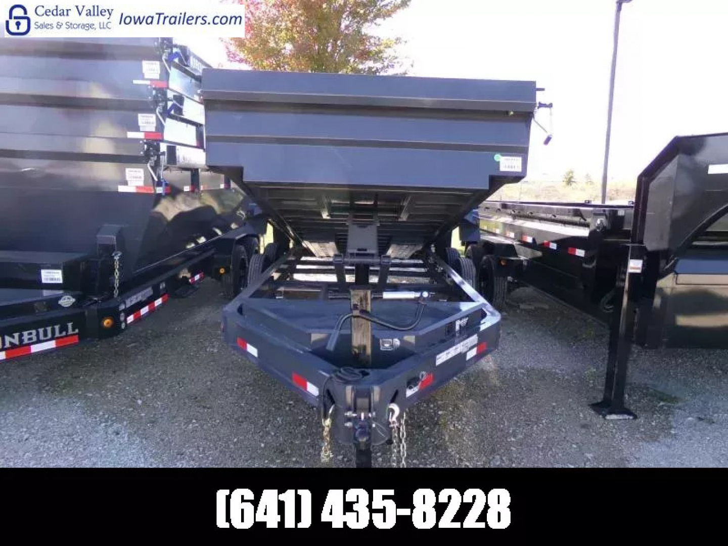 New 2026 Iron Bull 83 x 16 DWB Dump Trailer, 14,999 GVWR, Gray