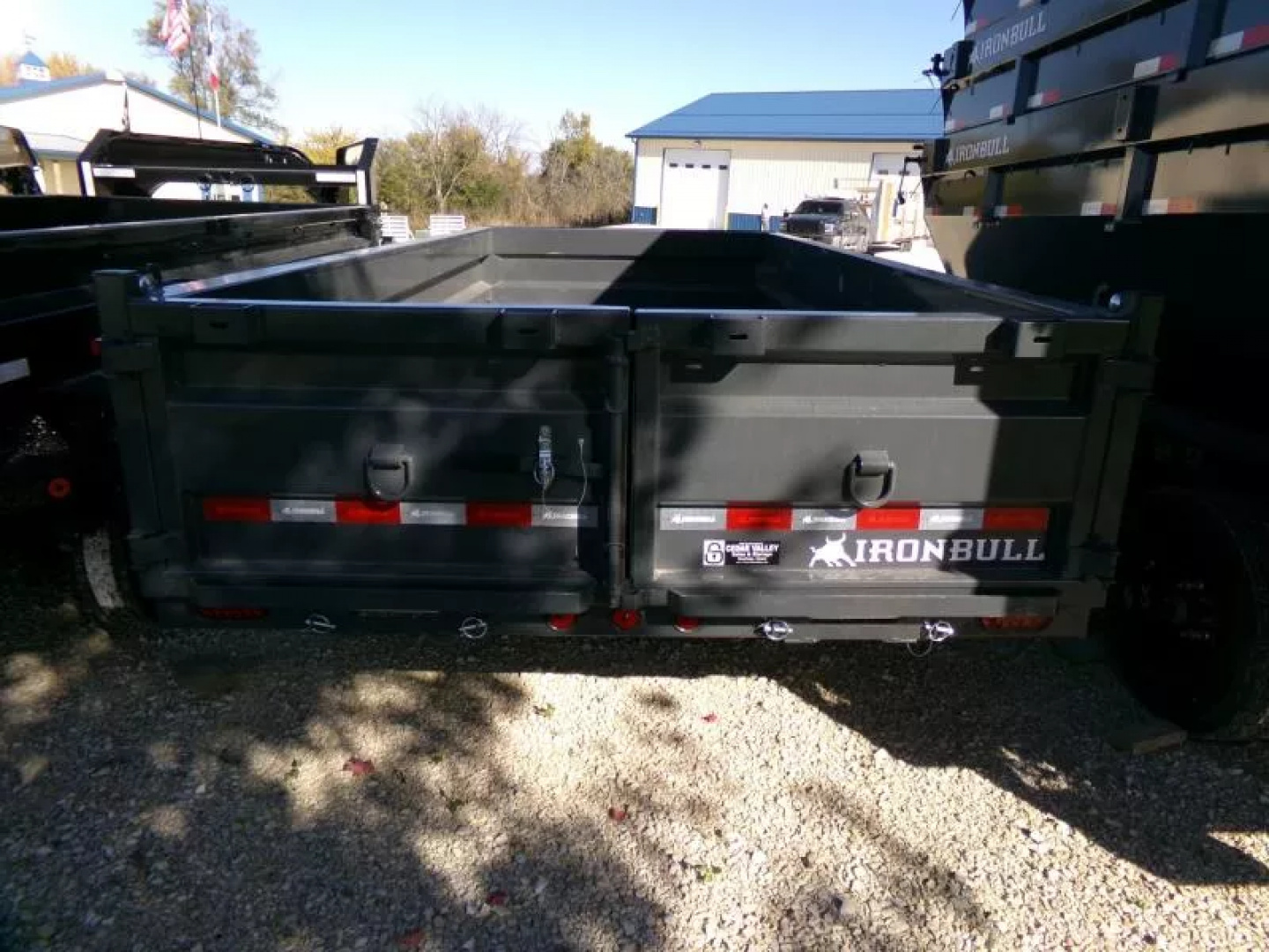 New 2026 Iron Bull 83 x 16 DWB Dump Trailer, 14,999 GVWR, Gray