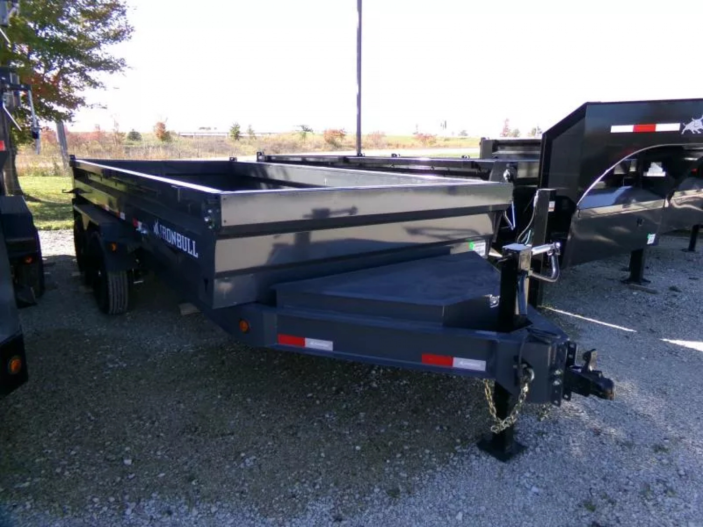 New 2026 Iron Bull 83 x 16 DWB Dump Trailer, 14,999 GVWR, Gray
