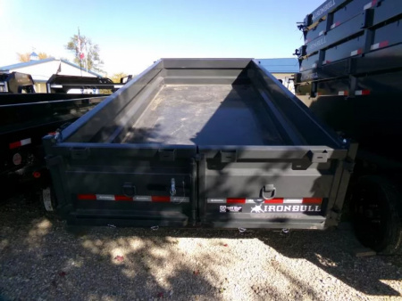 New 2026 Iron Bull 83 x 16 DWB Dump Trailer, 14,999 GVWR, Gray
