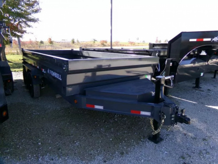 New 2026 Iron Bull 83 x 16 DWB Dump Trailer, 14,999 GVWR, Gray
