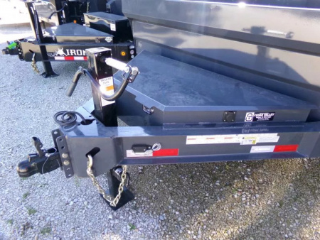 New 2026 Iron Bull 83 x 16 DWB Dump Trailer, 14,999 GVWR, Gray
