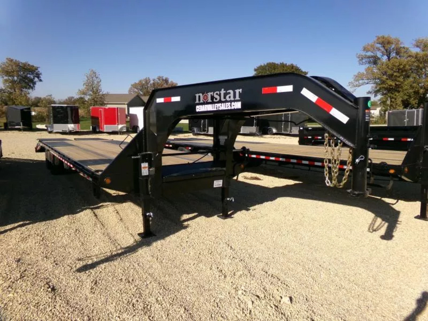 New 2026 Norstar 102 x 32 (27+5) FXG Gooseneck Deckover with 22,000 lb. GVWR, Rampage Ramps