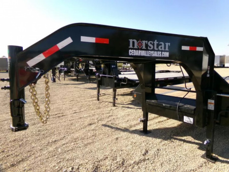 New 2026 Norstar 102 x 32 (27+5) FXG Gooseneck Deckover with 22,000 lb. GVWR, Rampage Ramps