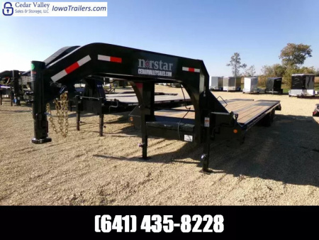 New 2026 Norstar 102 x 32 (27+5) FXG Gooseneck Deckover with 22,000 lb. GVWR, Rampage Ramps