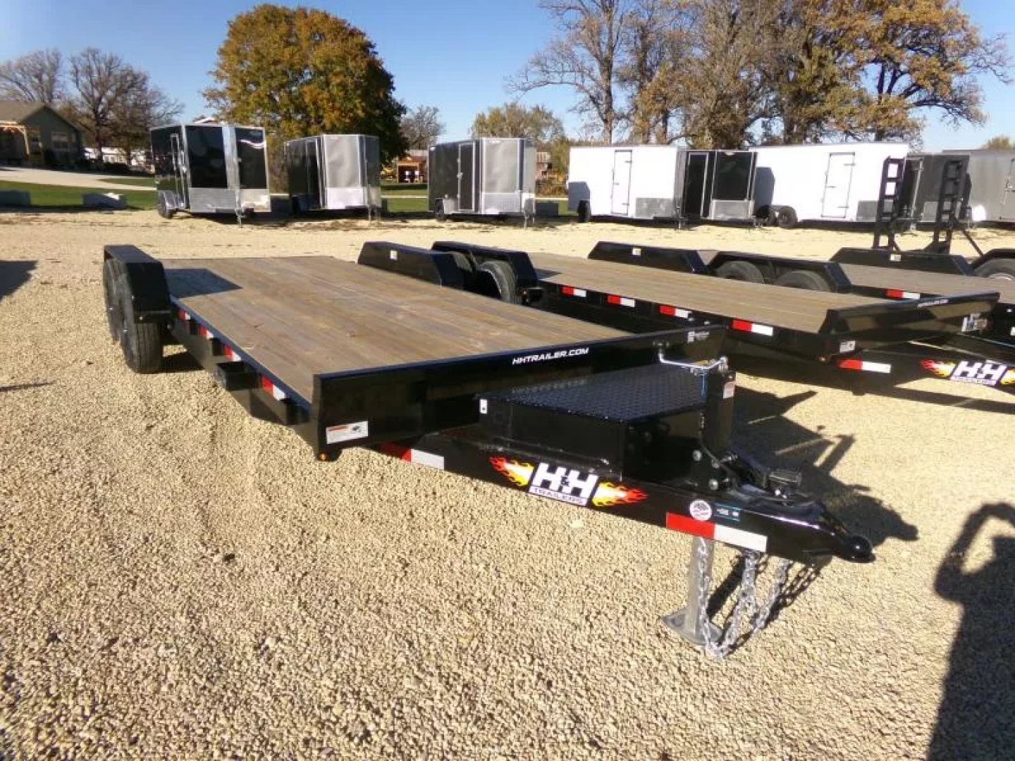 New 2026 H&H 82" x 20' (18 +2) Car Hauler with 10K GVWR and Toolbox