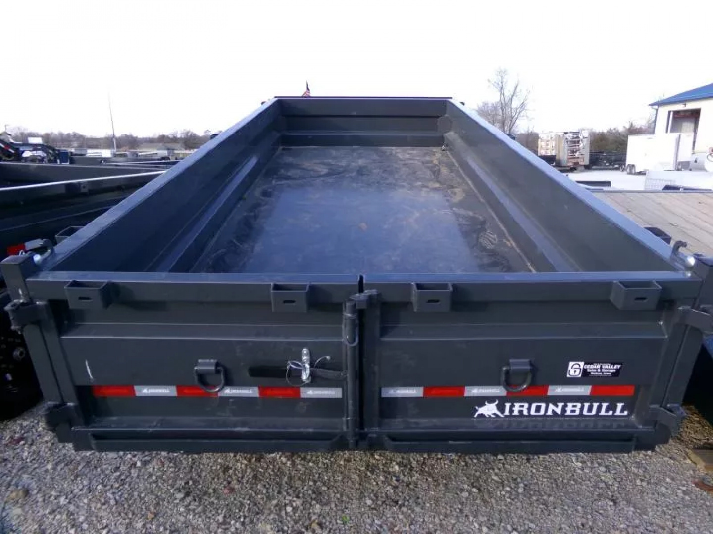 New 2026 Iron Bull 83 x 16 DWB Dump Trailer, 14,999 GVWR, Gray