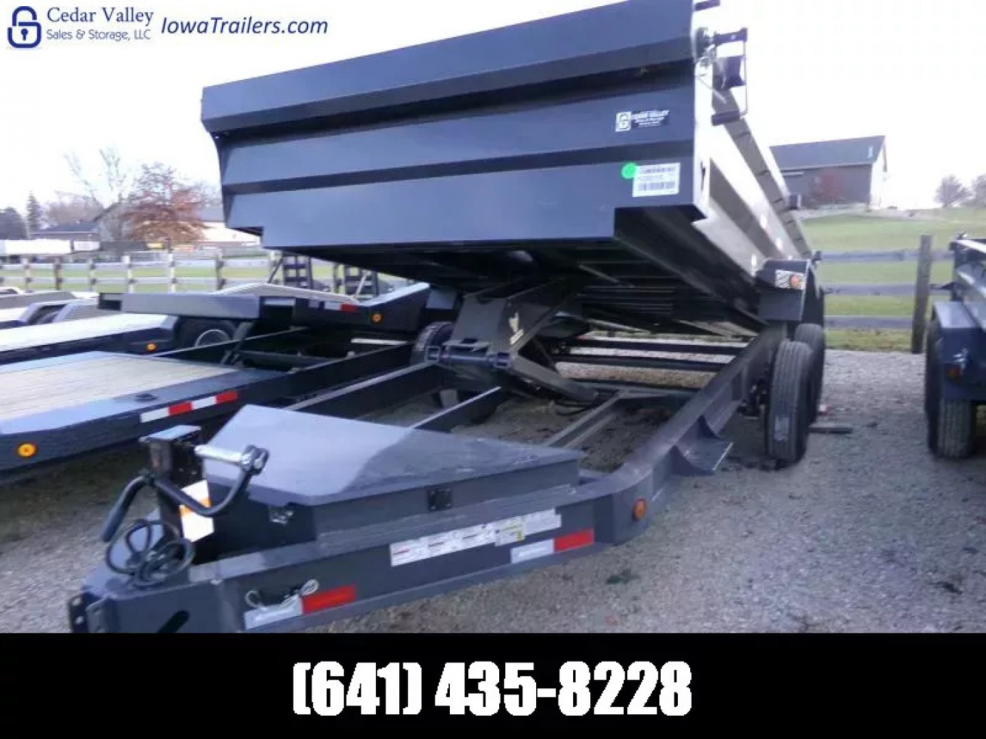 New 2026 Iron Bull 83 x 16 DWB Dump Trailer, 14,999 GVWR, Gray