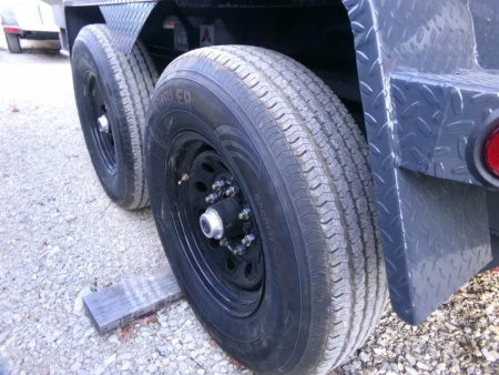 New 2026 Iron Bull 83 x 16 DWB Dump Trailer, 14,999 GVWR, Gray