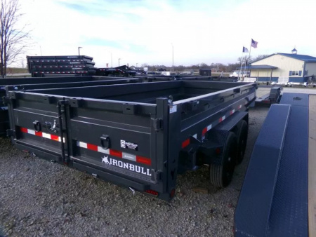 New 2026 Iron Bull 83 x 16 DWB Dump Trailer, 14,999 GVWR, Gray