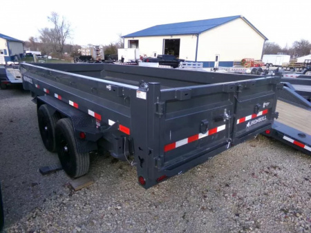 New 2026 Iron Bull 83 x 16 DWB Dump Trailer, 14,999 GVWR, Gray
