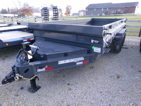 New 2026 Iron Bull 83 x 16 DWB Dump Trailer, 14,999 GVWR, Gray