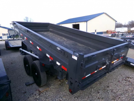 New 2026 Iron Bull 83 x 16 DWB Dump Trailer, 14,999 GVWR, Gray