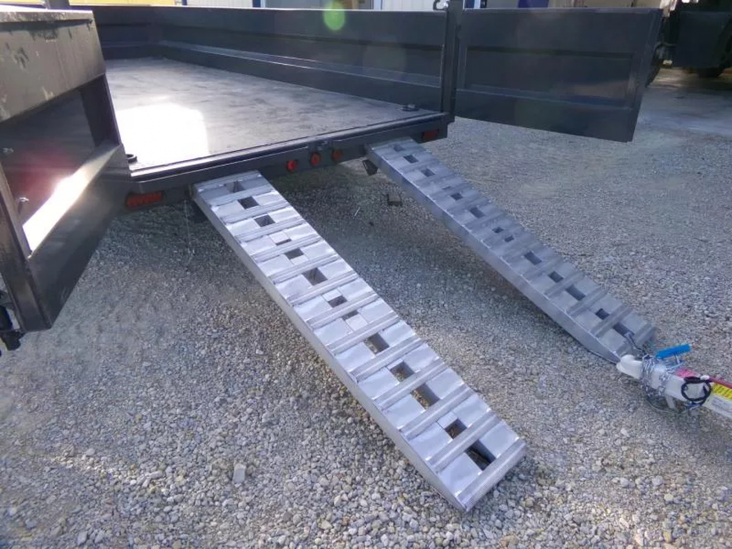 New 2026 Iron Bull 83 x 16 DWB Dump Trailer, 14,999 GVWR, Gray