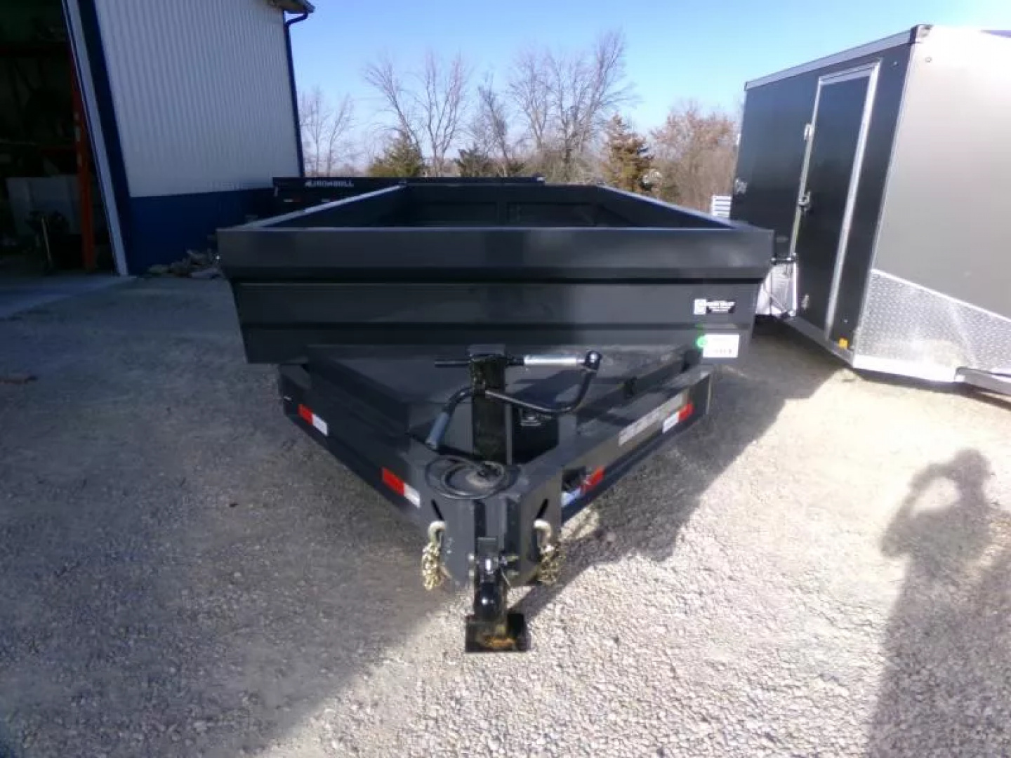 New 2026 Iron Bull 83 x 16 DWB Dump Trailer, 14,999 GVWR, Gray