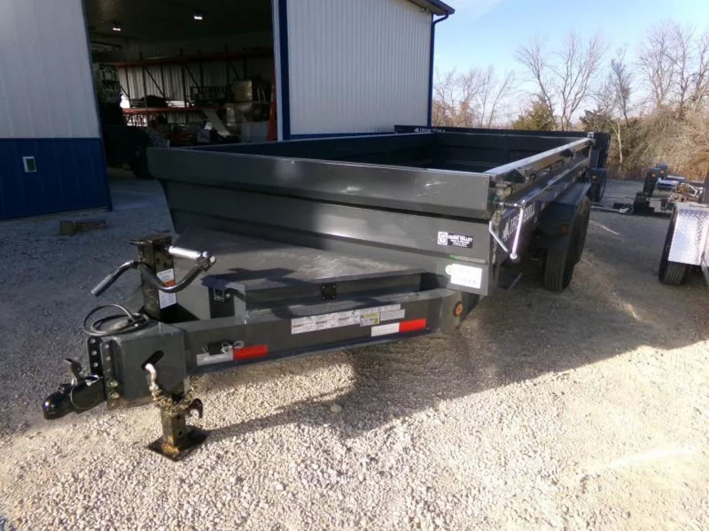 New 2026 Iron Bull 83 x 16 DWB Dump Trailer, 14,999 GVWR, Gray