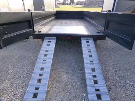 New 2026 Iron Bull 83 x 16 DWB Dump Trailer, 14,999 GVWR, Gray