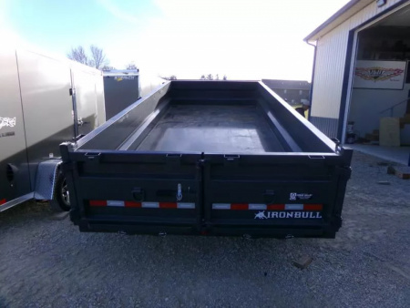 New 2026 Iron Bull 83 x 16 DWB Dump Trailer, 14,999 GVWR, Gray