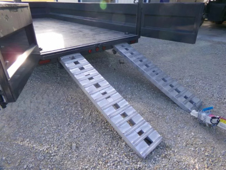 New 2026 Iron Bull 83 x 16 DWB Dump Trailer, 14,999 GVWR, Gray