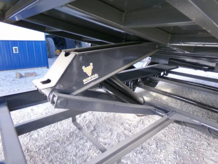 New 2026 Iron Bull 83 x 16 DWB Dump Trailer, 14,999 GVWR, Gray