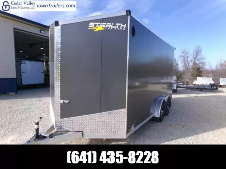 New 2026 Stealth Trailers 7.5 x16 x 7.5 Cobra Enclosed Cargo with 7K GVWR ,Torsion Axles, Light Lid Roof, Rear Stabilizer Jacks, Rear Flare w/Loading Lights